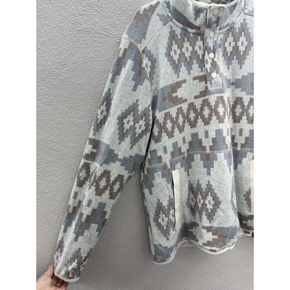 Mens Alpine Design Outlook Point Sweatshirt Size Medium 1/4 Snap Fleece Pullover - Picture 2 of 13